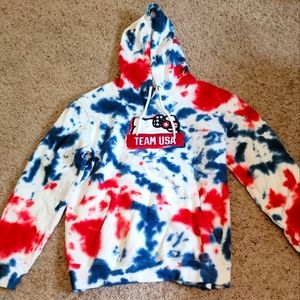 HELLO KITTY Team USA Tie Dye Hoodie Size L Large